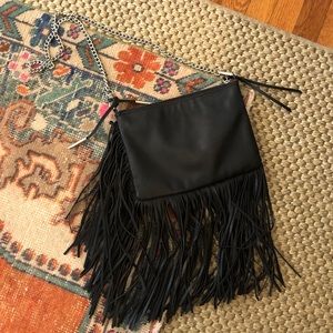Black fringe purse